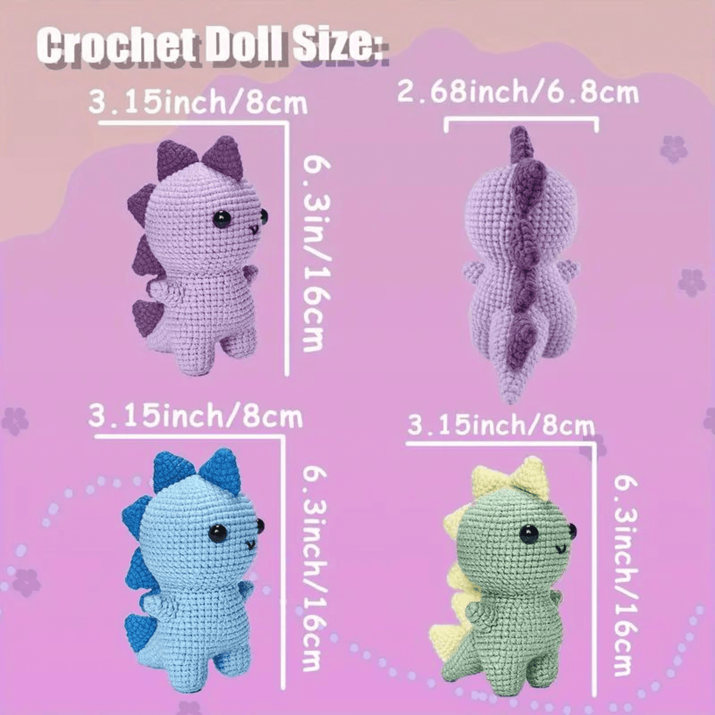 Dino Crochet Set DIY