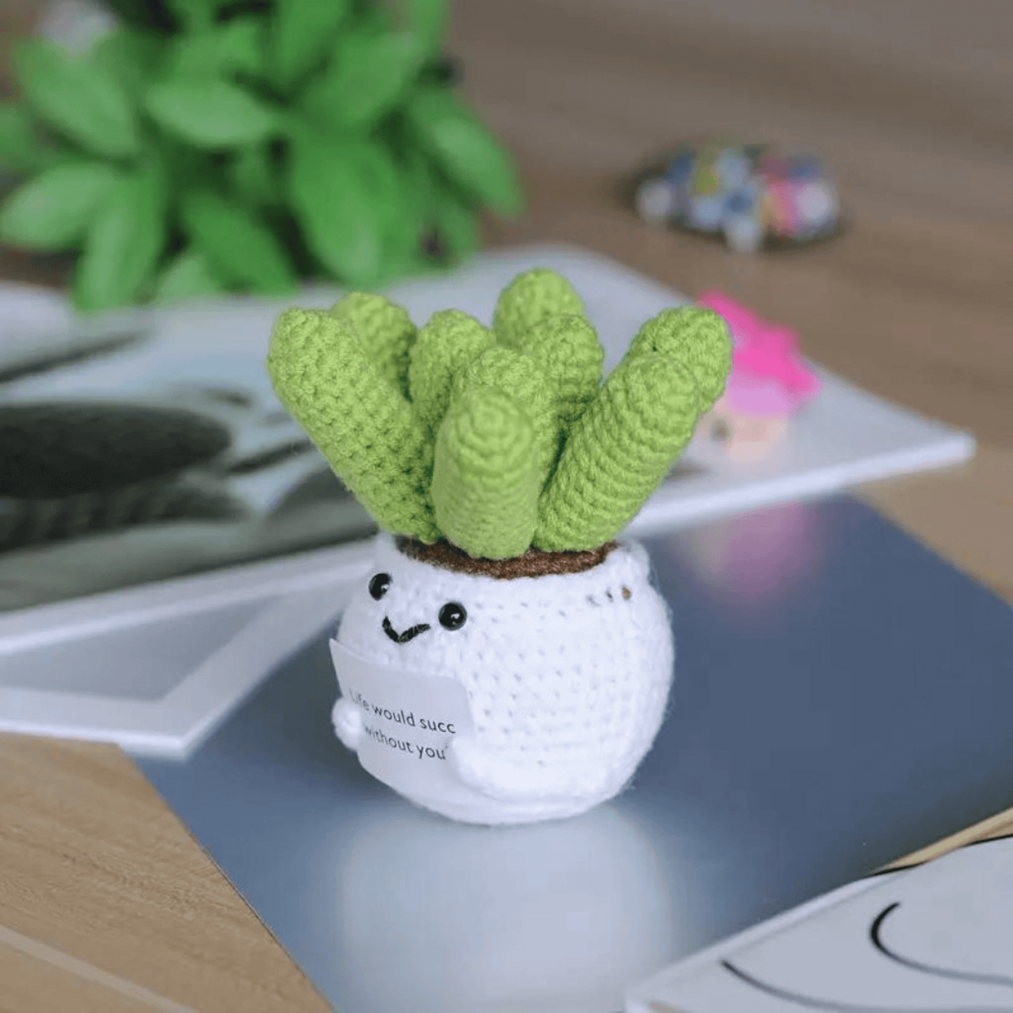 Knitted Crochet Succulent Plushy