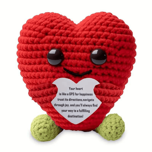 Crochet Heart Shaped Plush Toy
