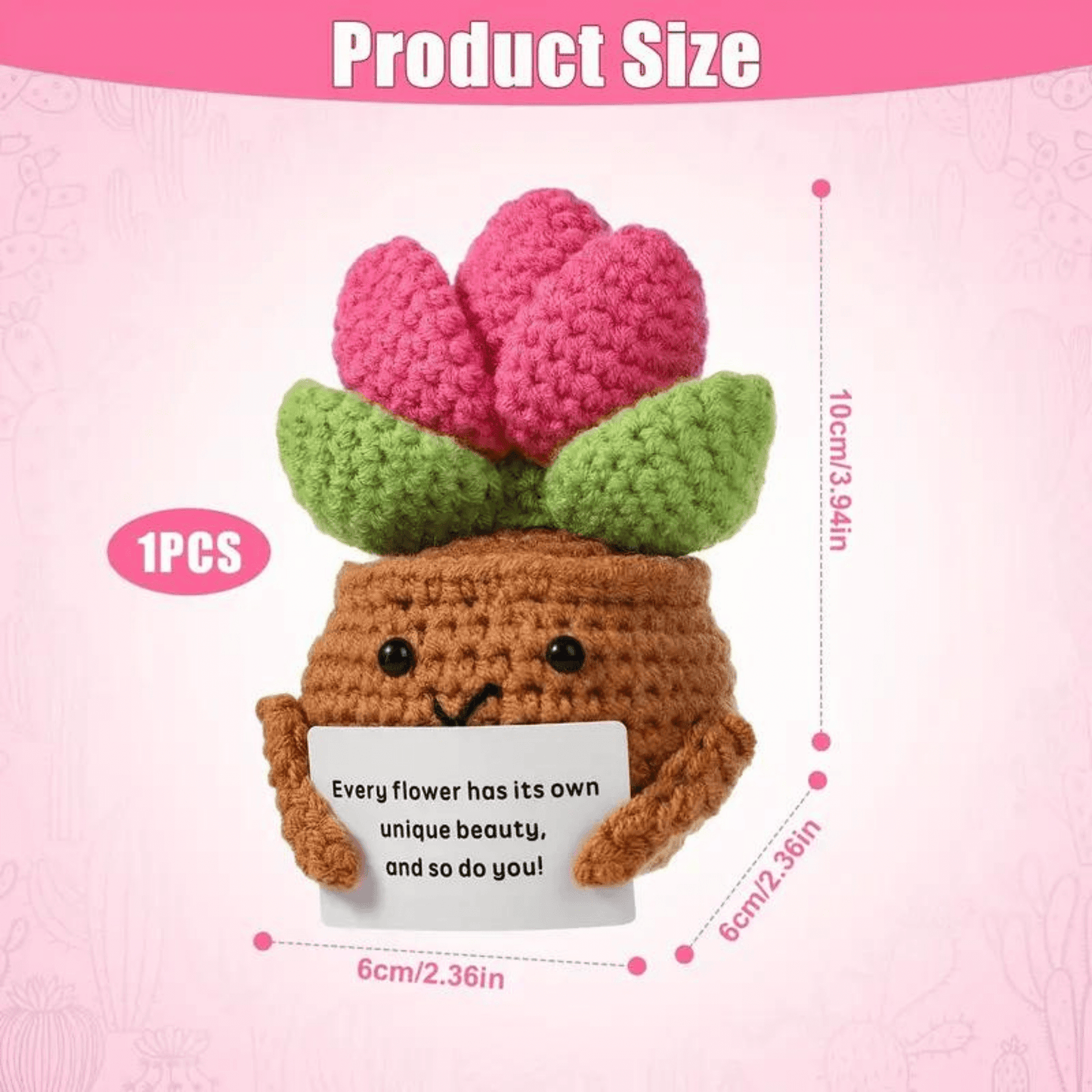 Positive Amigurumi Cactus