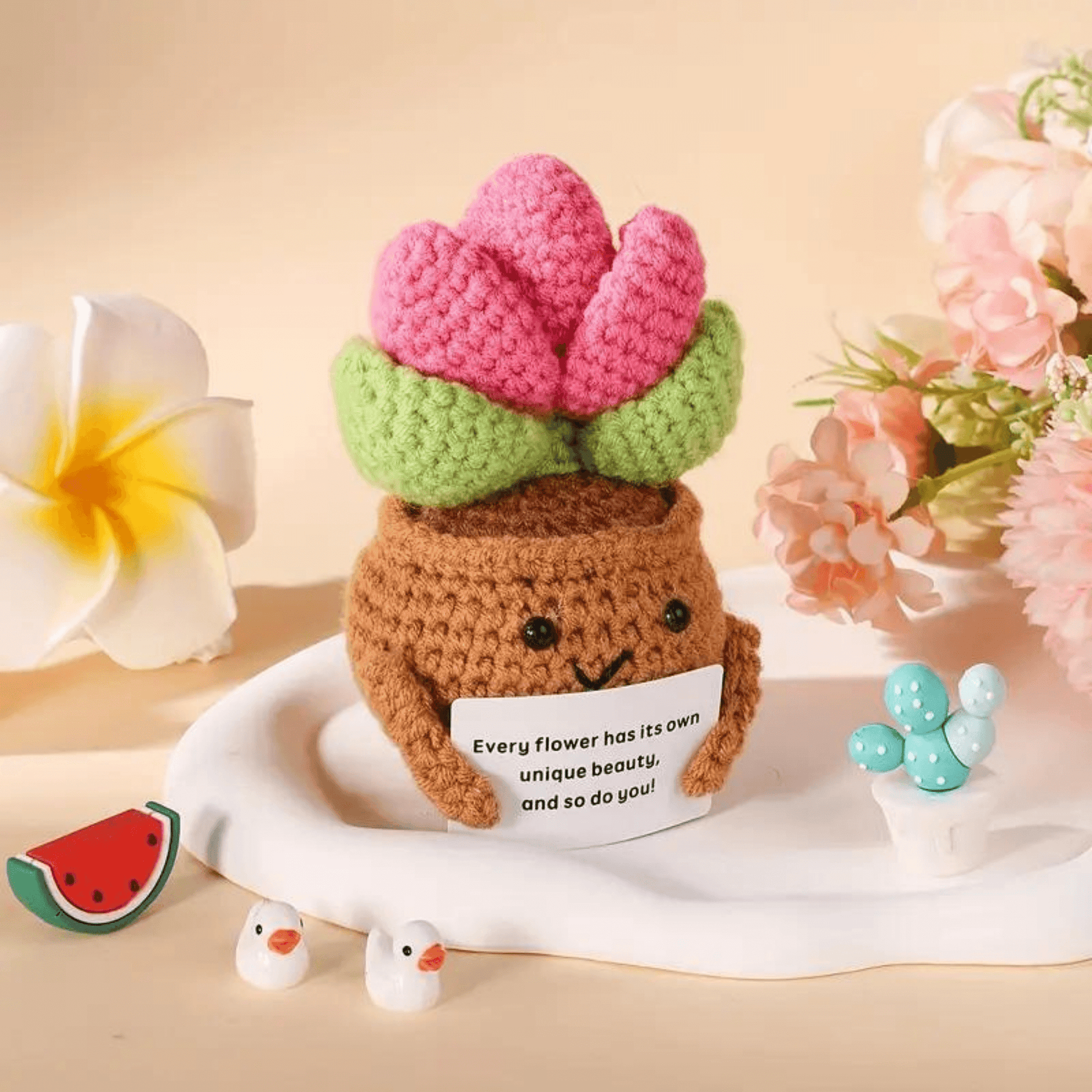 Knitted Amigurumi Cactus Plush Toy