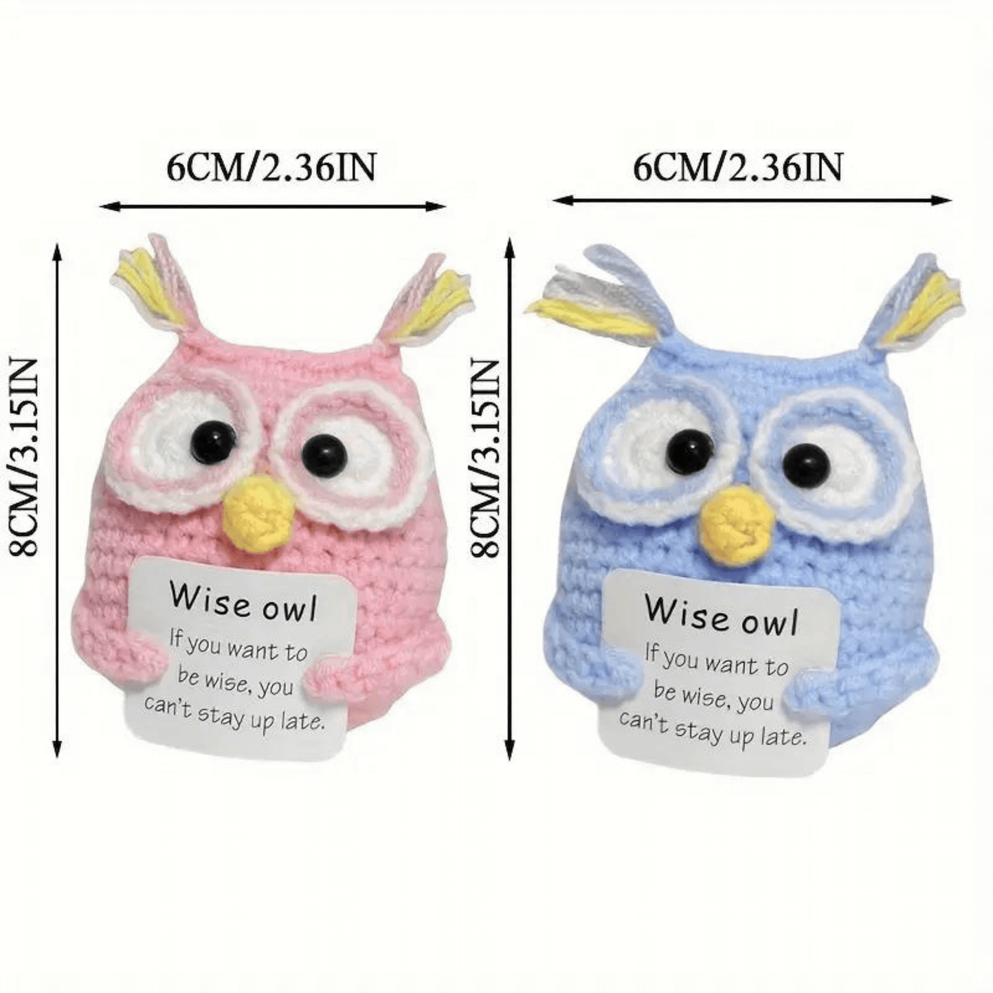 Positive Owl Crochet Plush Toy