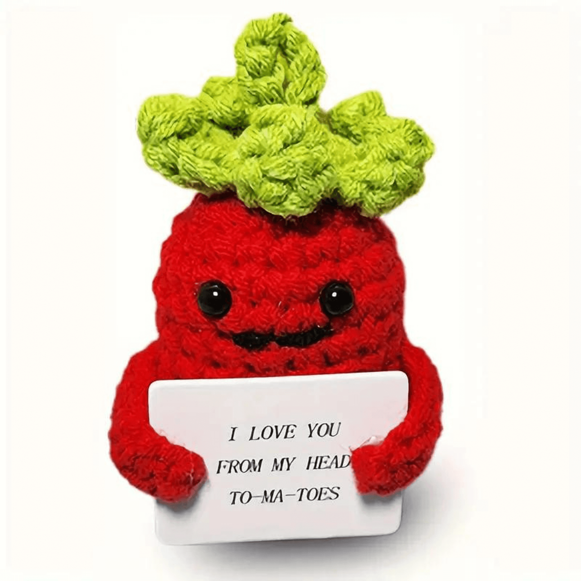 Amigurumi Tomato with "I Love You" Card