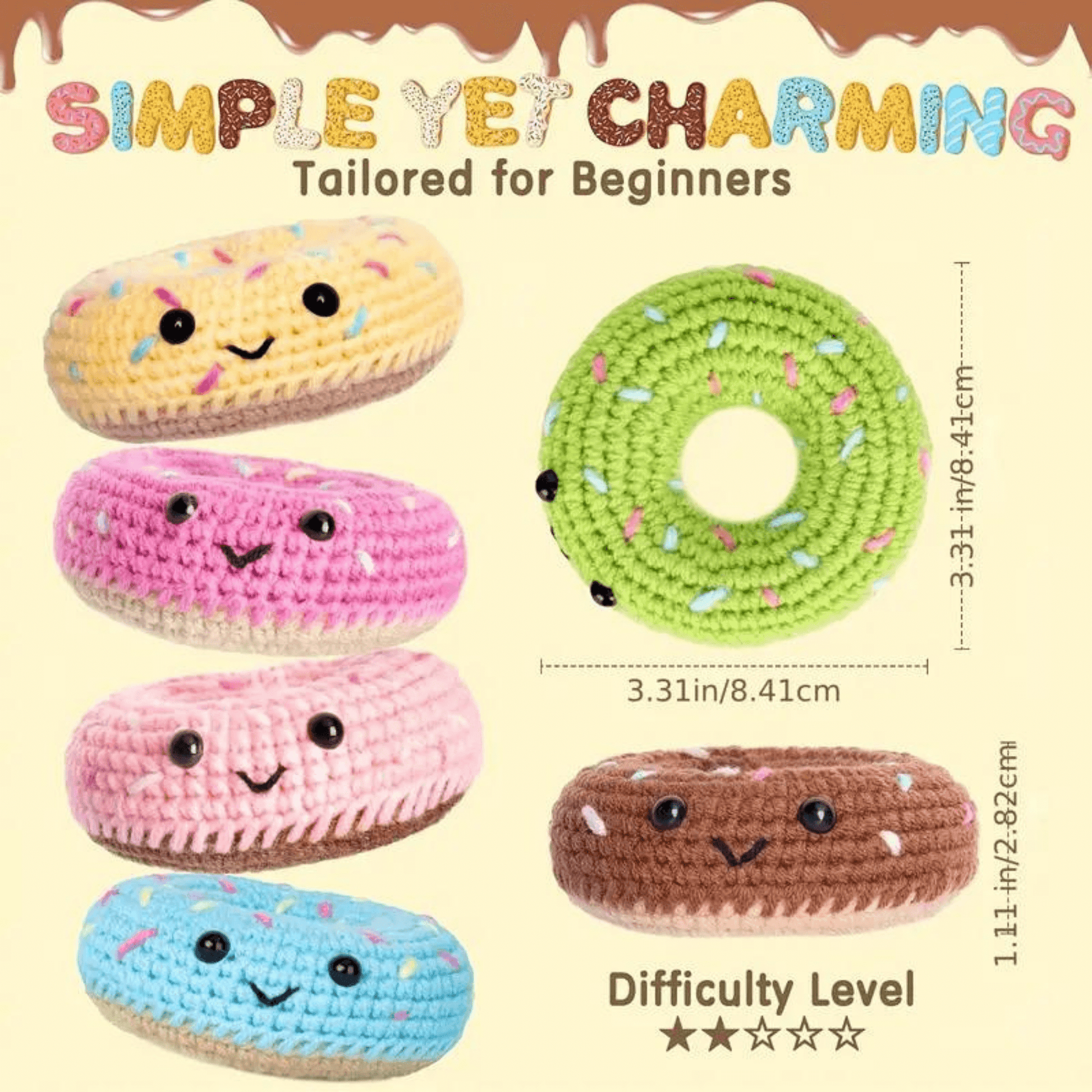 Donut Crochet Kit for Beginners 