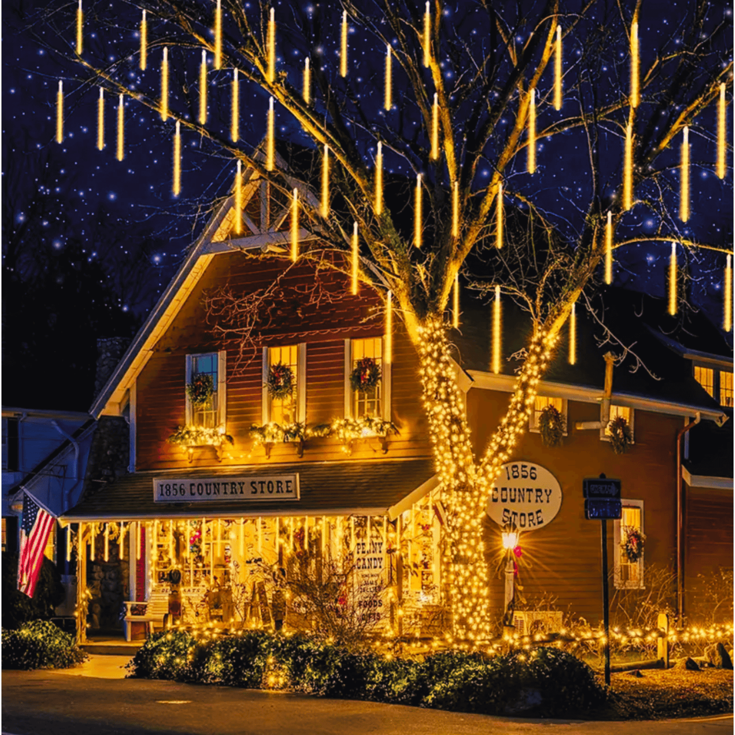 Yellow Meteor Solar Garden Lights