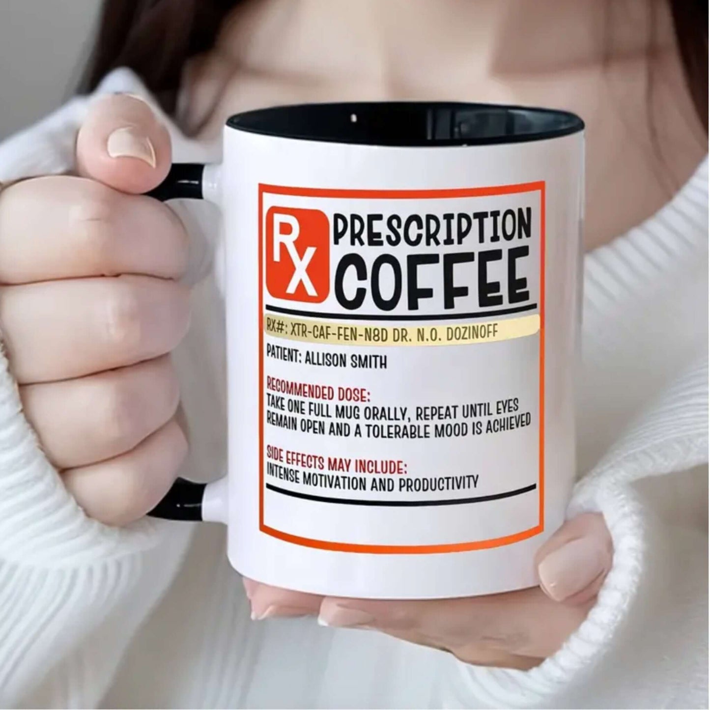 “Prescription Coffee” Novelty Mug – Your Daily Dose of Caffeine! - Chopolino